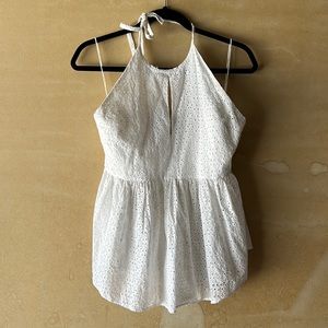 ELIZABETH & JAMES, White Lace Halter Top